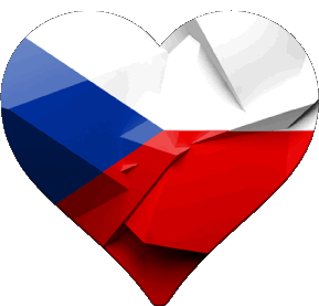 Corazón República Checa Europa Banderas 