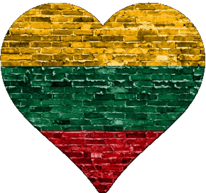 Corazón Lituania Europa Banderas 