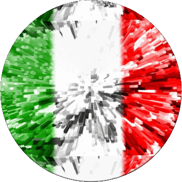 Tondo Nazionale Italia Europa Bandiere 