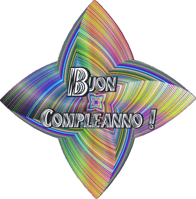 018 Transparent Background Astratto - Geometrico Buon Compleanno Italian Messages 