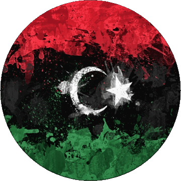 Rond Libye Afrique Drapeaux 