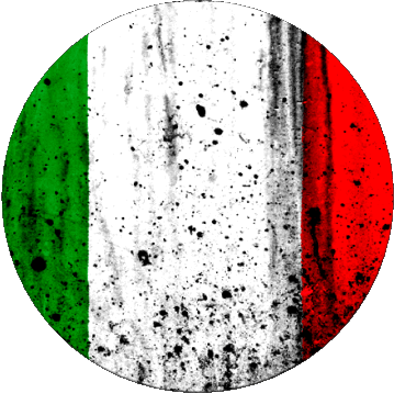 Tondo Nazionale Italia Europa Bandiere 