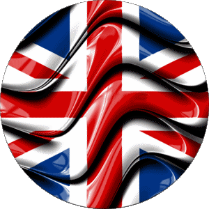 Round UK Europe Flags 