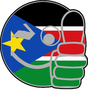 Faccina - OK Sudan del sud Africa Bandiere 