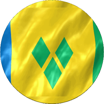 Rond Saint Vincent et les Grenadines Amériques Drapeaux 