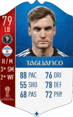 Nicolás Tagliafico Argentinien F I F A - Karten Spieler Videospiele Multimedia 
