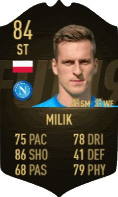Arkadiusz Milik Pologne F I F A - Joueurs Cartes Jeux Vidéo Multi Média 