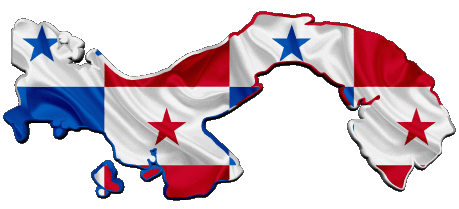 Carte Panama Amériques Drapeaux 