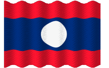 Ondulación Laos Asia Banderas 