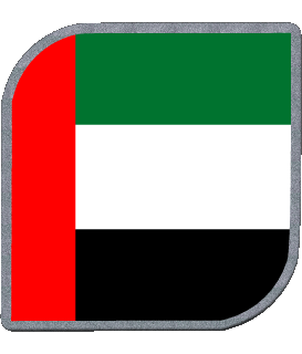 Square United Arab Emirates Asia Flags 