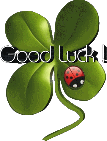 01 Transparenter Hintergrund Good Luck Englisch Nachrichten 