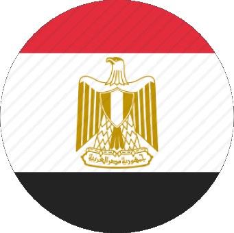 Rond Egypte Afrique Drapeaux 