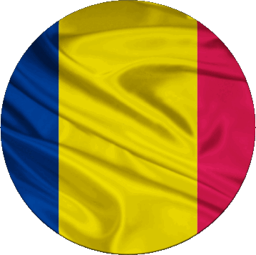 Rond Tchad Afrique Drapeaux 