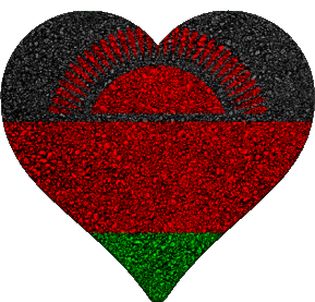Cuore Malawi Africa Bandiere 