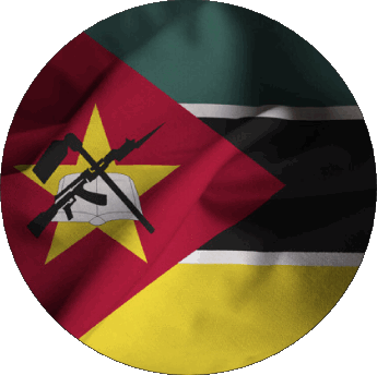 Rond Mozambique Afrique Drapeaux 