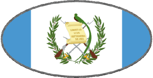 Ovale Guatemala Amériques Drapeaux 