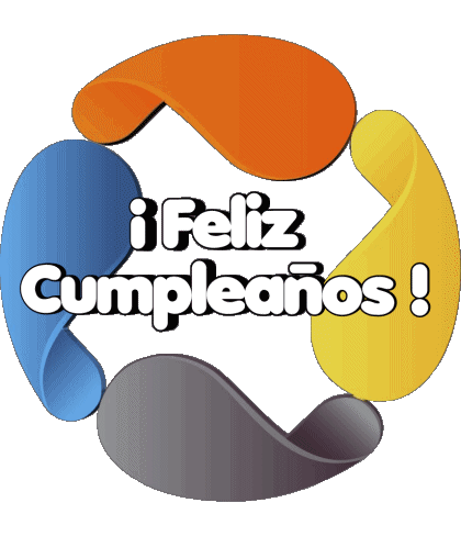 011 Fond Transparent Abstracto - Geométrico Feliz Cumpleaños Espagnol Messages 