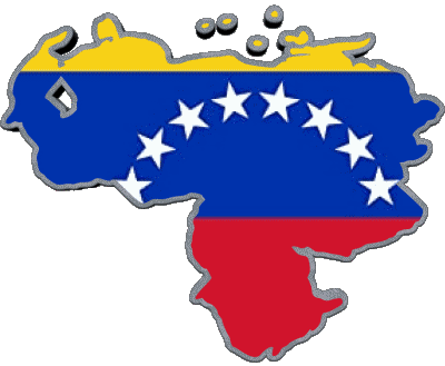 Map Venezuela America Flags 