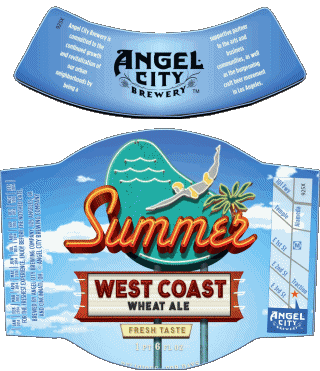 Summer - West coast wheat ale-Summer - West coast wheat ale Angel City Brewery USA Bières Boissons 