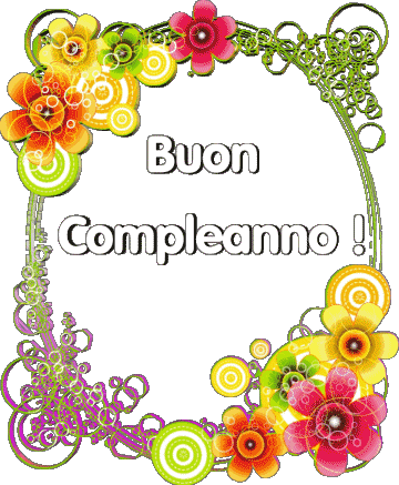 013 Transparenter Hintergrund Floreale Buon Compleanno Italienisch Nachrichten 