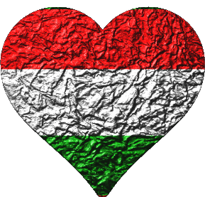 Heart Hungary Europe Flags 