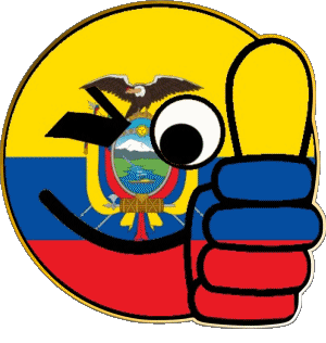 Smiley - OK Ecuador America Flags 