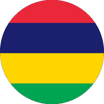 Round Mauritius Africa Flags 