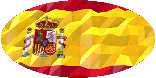 Oval Spain Europe Flags 