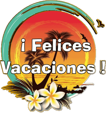 01 Transparent Background Felices Vacaciones Spanish Messages 