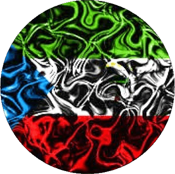 Rond Guinée Equatorial Afrique Drapeaux 