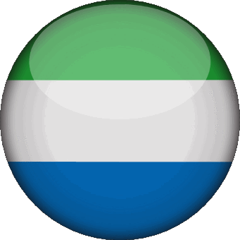 Runde Sierra Leone Afrika Fahnen 