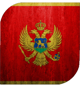 Carré Monténégro Europe Drapeaux 