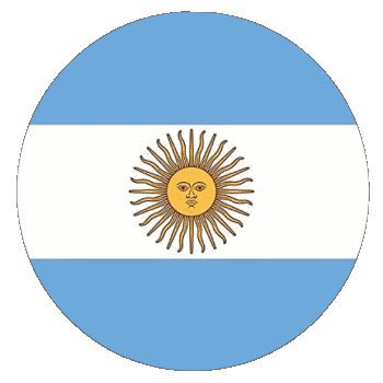 Rund - Ringe Argentinien Amerika Fahnen 