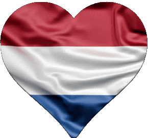 Heart Netherlands Europe Flags 