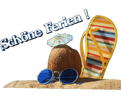 14 Fondo transparente Schöne Ferien Alemán Mensajes 