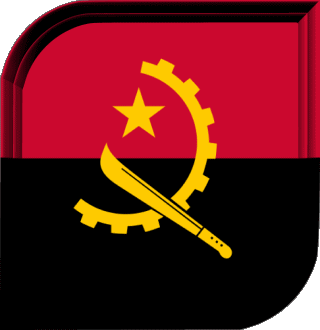 Quadrato Angola Africa Bandiere 