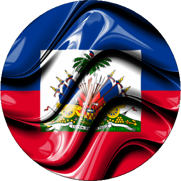 Rond Haiti America Flags 