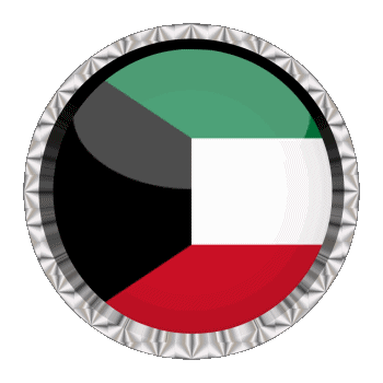 Rond - Anneaux Koweït Asie Drapeaux 