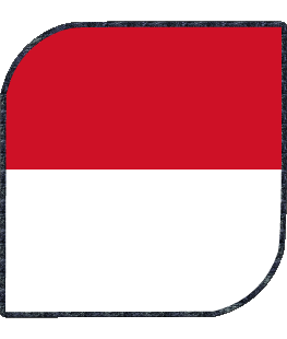 Square Monaco Europe Flags 