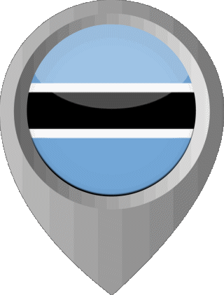 Standort-Pin Botswana Afrika Fahnen 