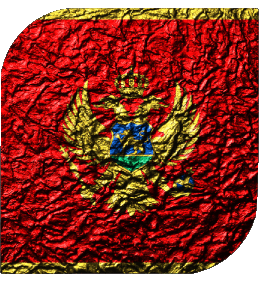 Carré Monténégro Europe Drapeaux 