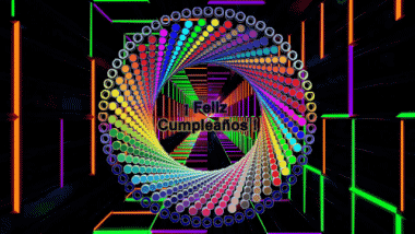 001 Animierter Hintergrund Abstracto - Geométrico Feliz Cumpleaños Spanisch Nachrichten 