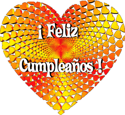 007 Corazón Feliz Cumpleaños Espagnol Messages 