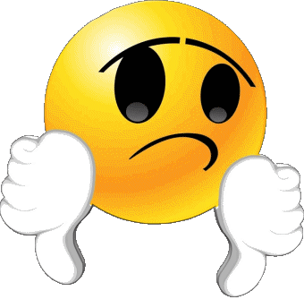 Cattivo  Pollice verso il basso Emoticon Messagi 