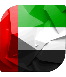 Carré Emirats Arabes Unis Asie Drapeaux 