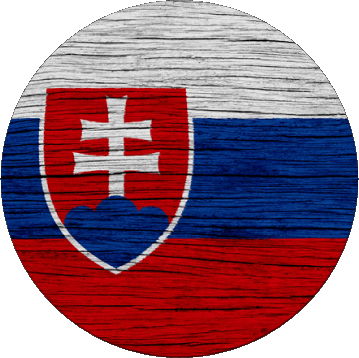 Round Slovakia Europe Flags 