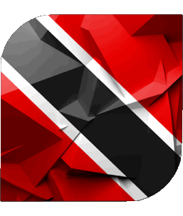 Carré Trinité et Tobago Amériques Drapeaux 