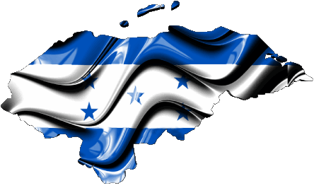 Carta Geografica Honduras America Bandiere 