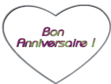 001 Coeur Bon Anniversaire French Messages 