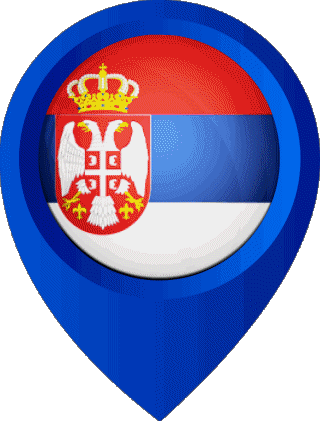 Perno di posizione Serbia Europa Bandiere 